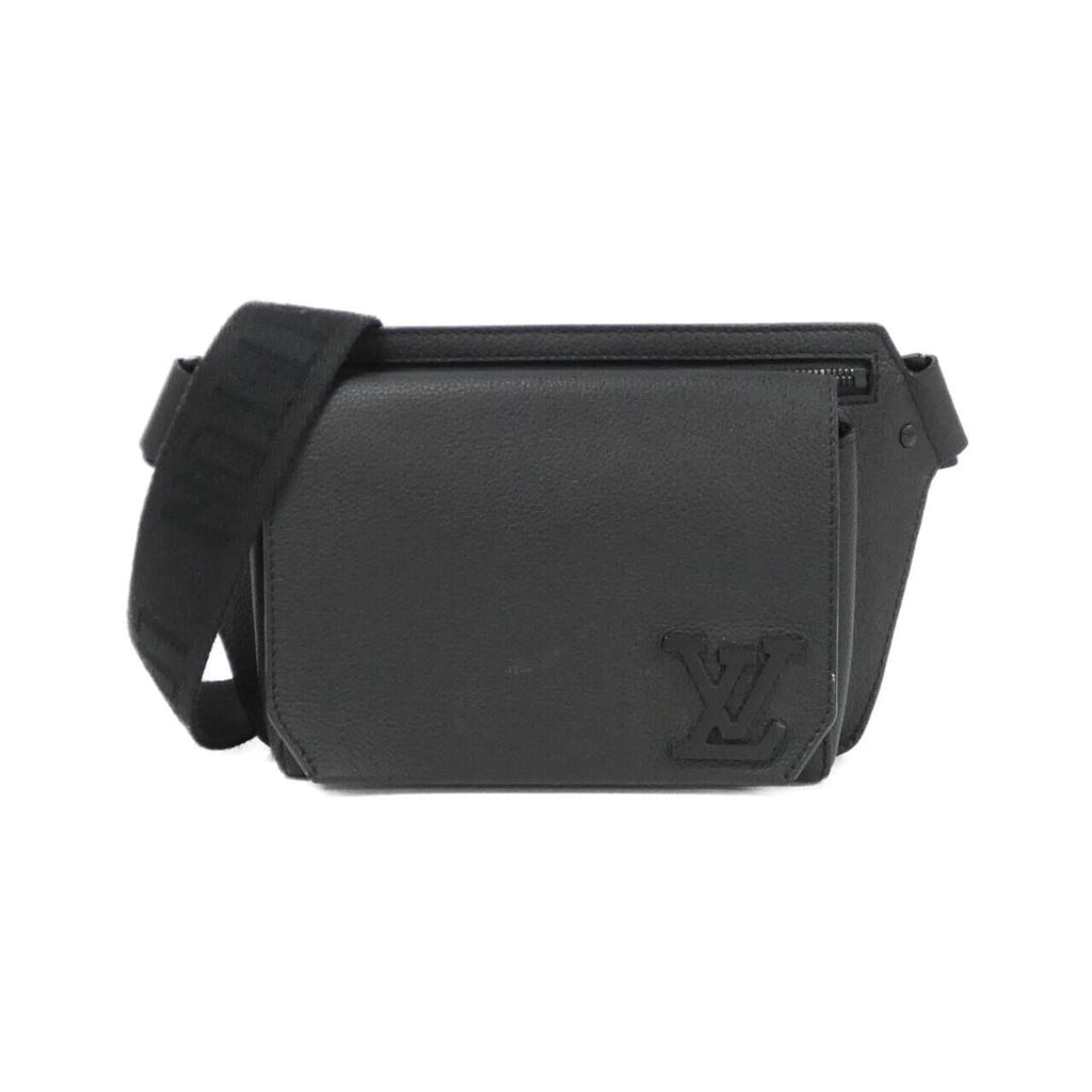 Louis Vuitton Black Leather Shoulder Bag (Pre-Owned)