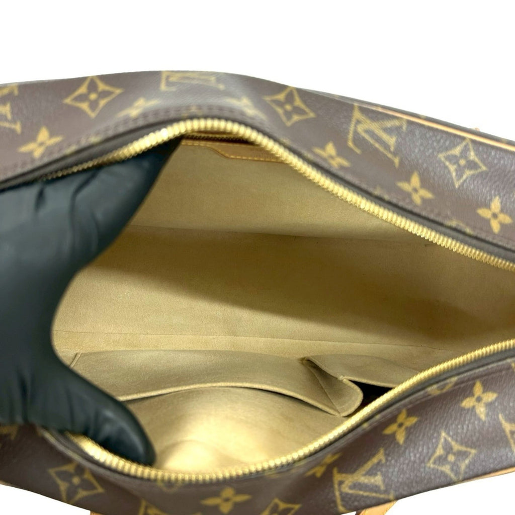 Louis Vuitton Brown Leather Pvc Shoulder Bag Tote Bag (Pre-Owned)