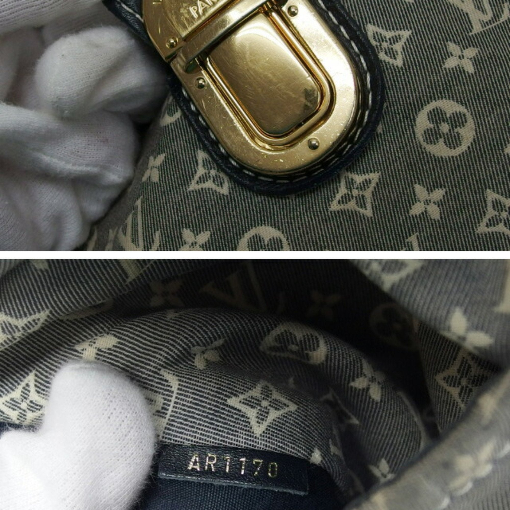 Louis Vuitton Monogram Idylle Gray Navy White Monogram Idylle Handbag Shoulder Bag (Pre-Owned)
