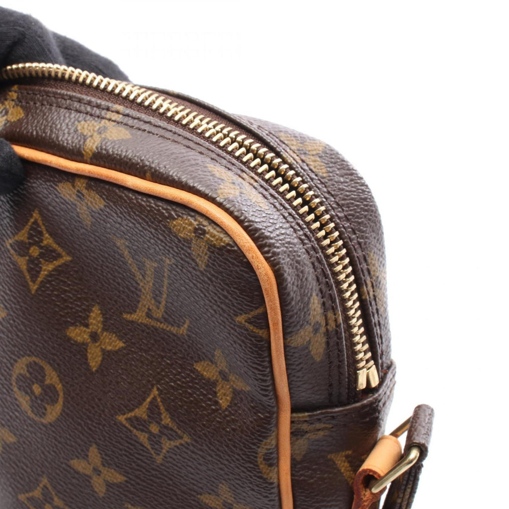 Louis Vuitton Brown Coated Canvas Leather Shoulder Bag (Pre-Owned)
