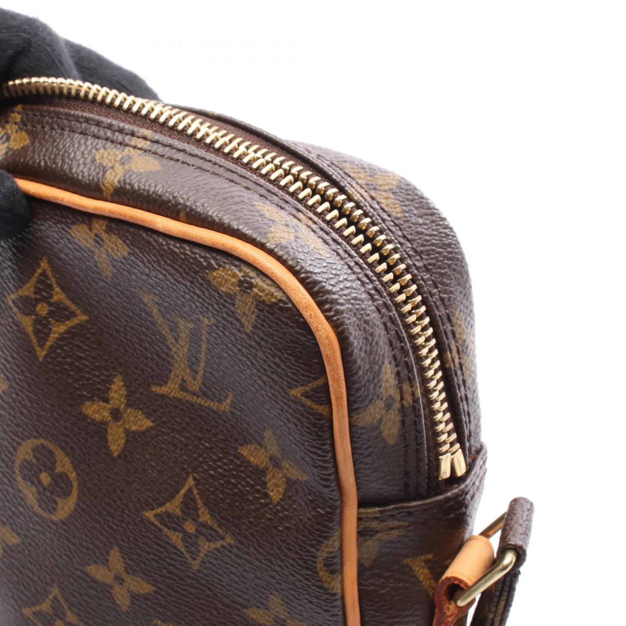 Louis Vuitton Brown Coated Canvas Leather Shoulder Bag (Pre-Owned)