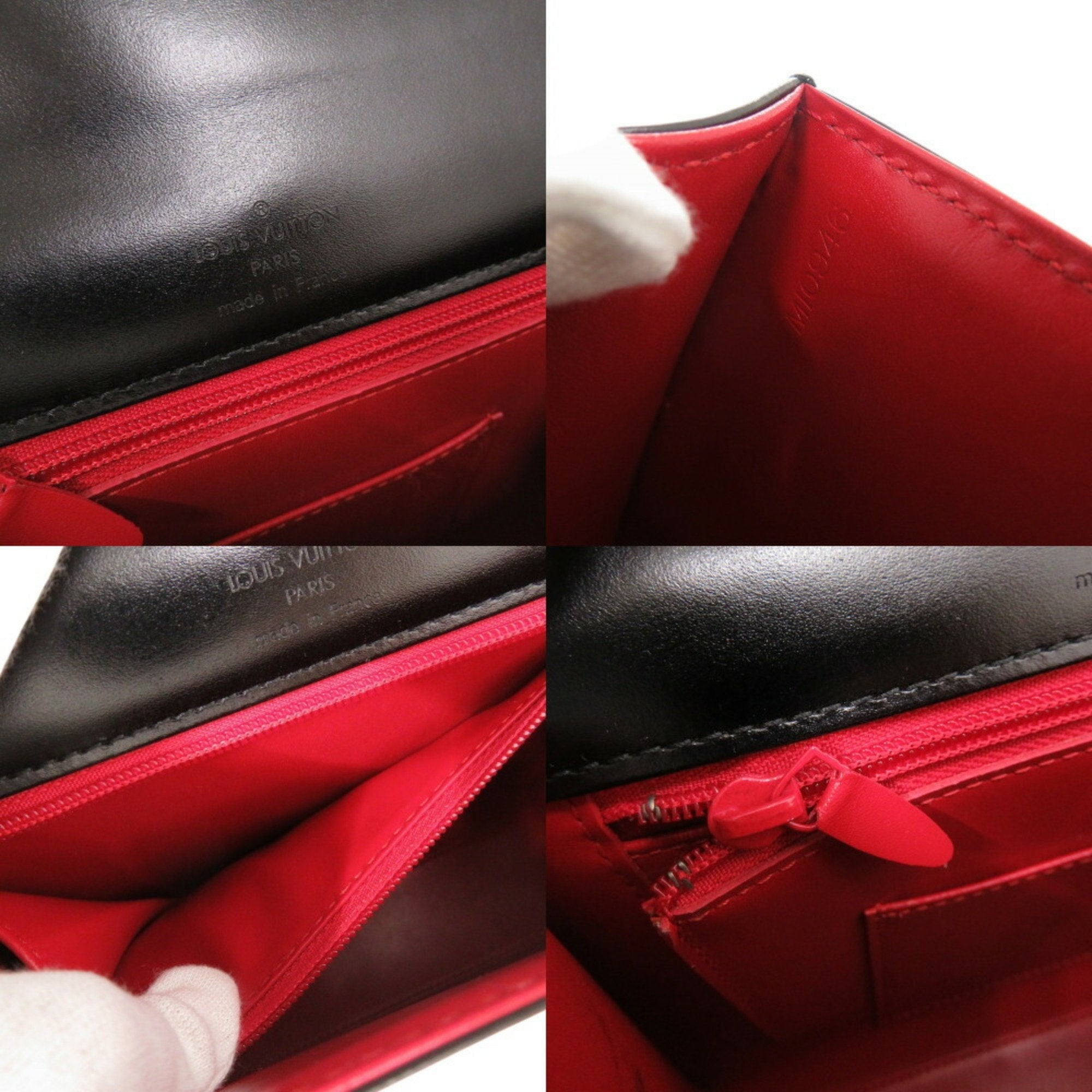 Louis Vuitton Black Leather Handbag (Pre-Owned)