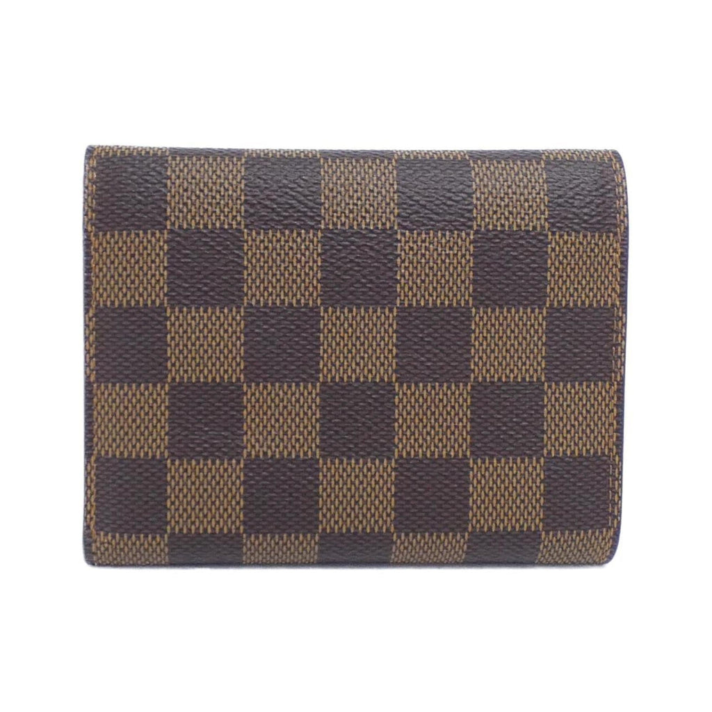 Louis Vuitton Ebene Rouge Coated Canvas Wallet (Tri-Fold) (Pre-Owned)