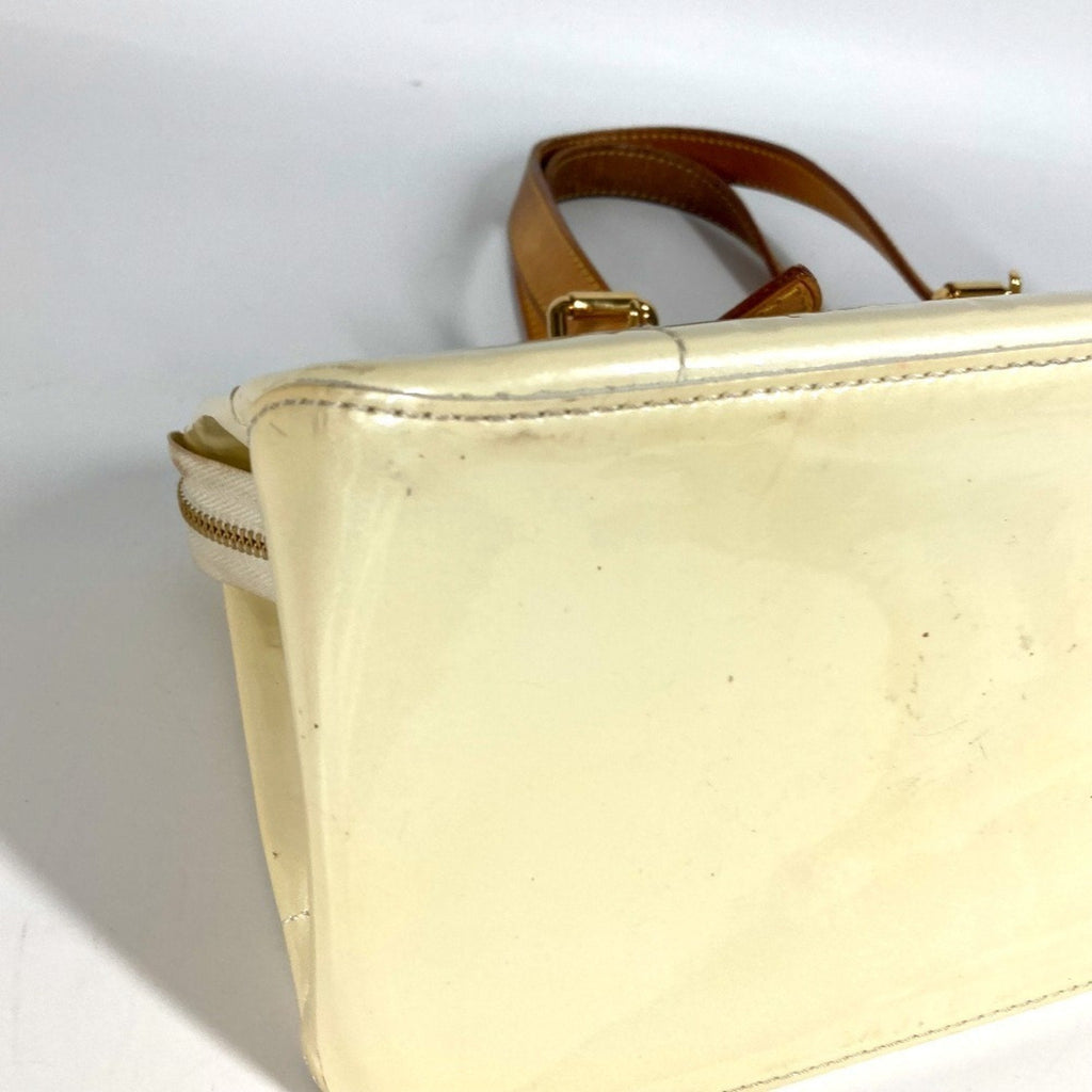 Louis Vuitton Pearl White Monogram Vernis Handbag Shoulder Bag Tote Bag (Pre-Owned)