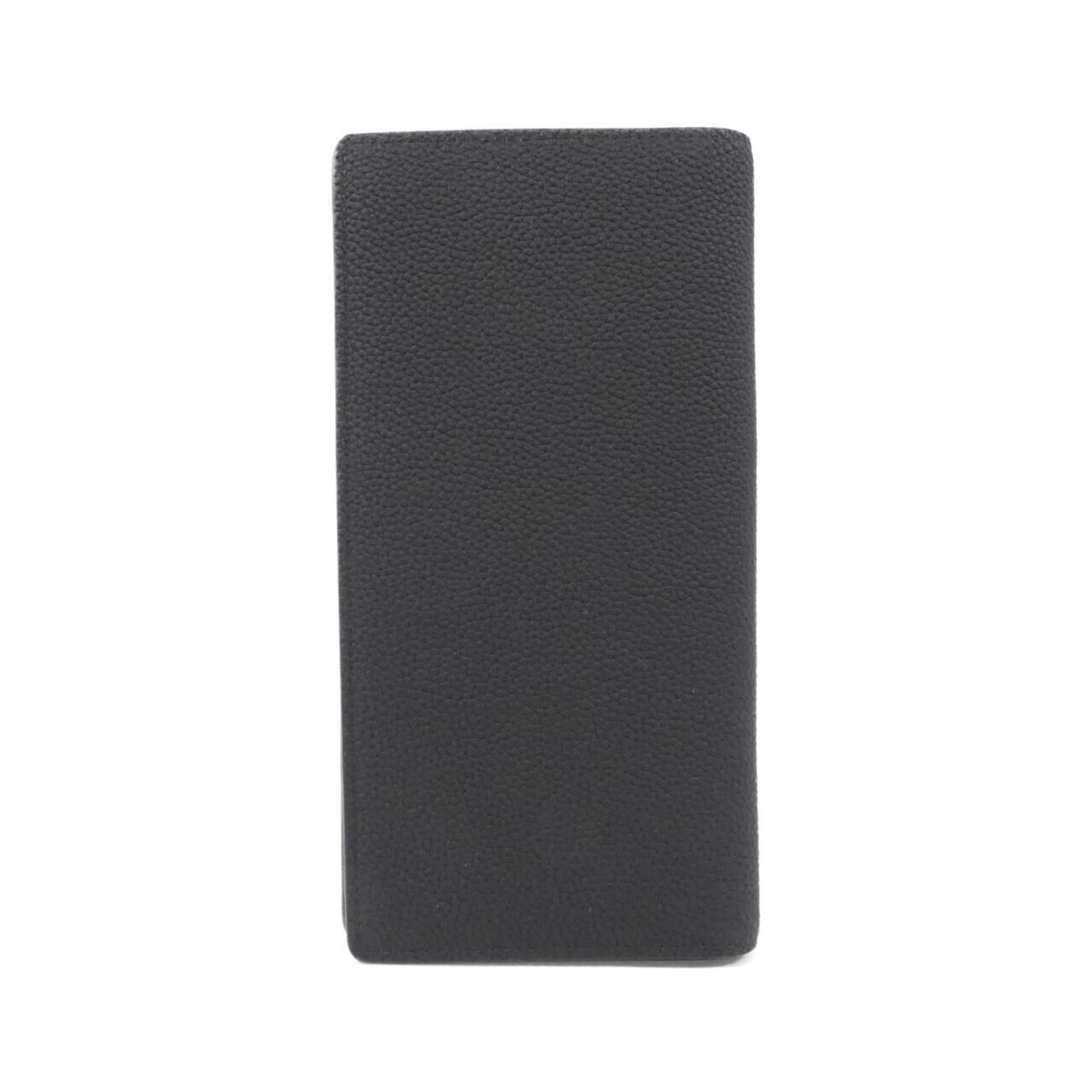 Louis Vuitton Black Leather Long Wallet (Bi-Fold) (Pre-Owned)