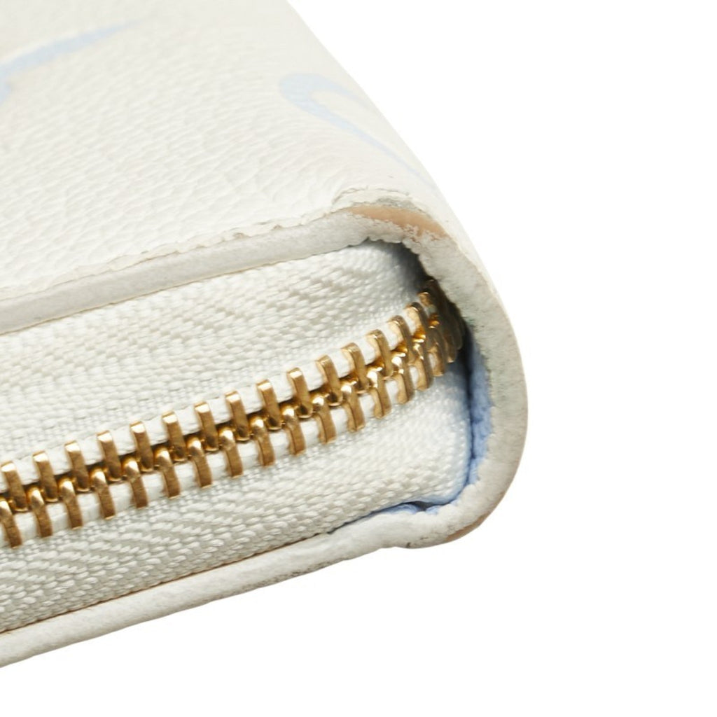 Louis Vuitton Blue White Leather Long Wallet (Bi-Fold) (Pre-Owned)