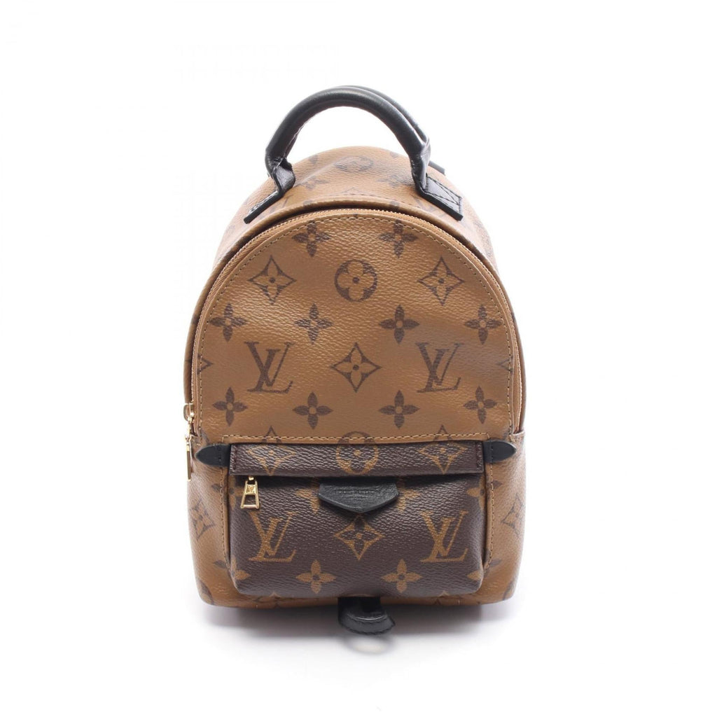Louis Vuitton Brown Coated Canvas Leather Backpack (Pre-Owned)