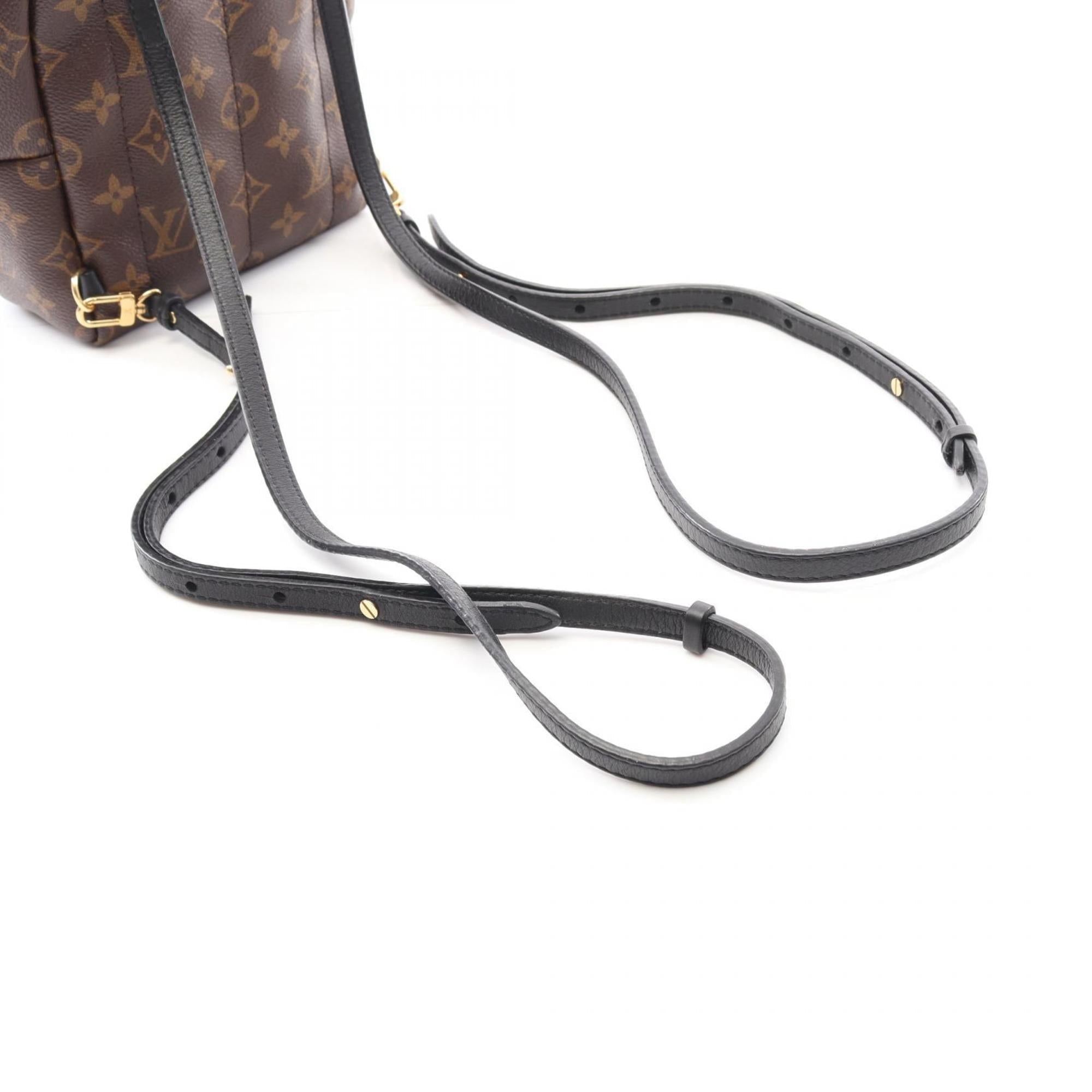 Louis Vuitton Black Brown Coated Canvas Leather Backpack (Pre-Owned)