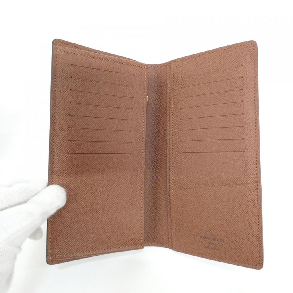 Louis Vuitton Brown Coated Canvas Long Wallet (Bi-Fold) (Pre-Owned)