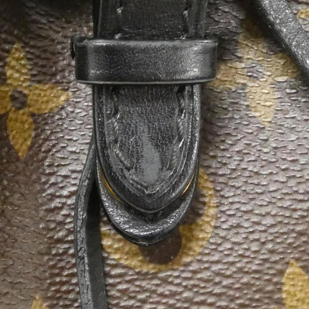 Louis Vuitton Black Marron Coated Canvas Backpack (Pre-Owned)