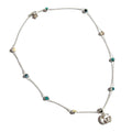 Double G Pendant Necklace Resin and Sterling Silver with Mother of Pearl