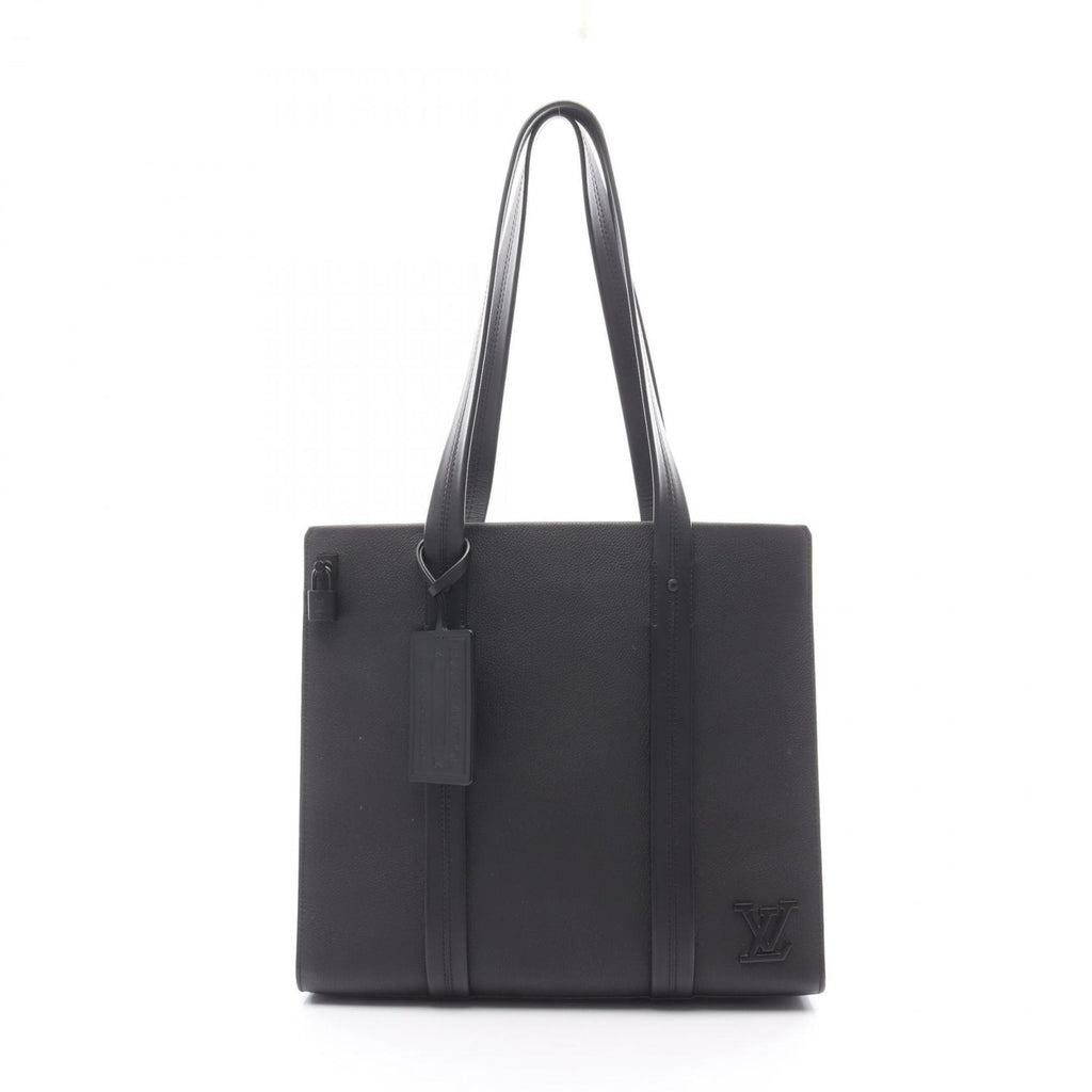 Louis Vuitton Black Leather Tote Bag (Pre-Owned)