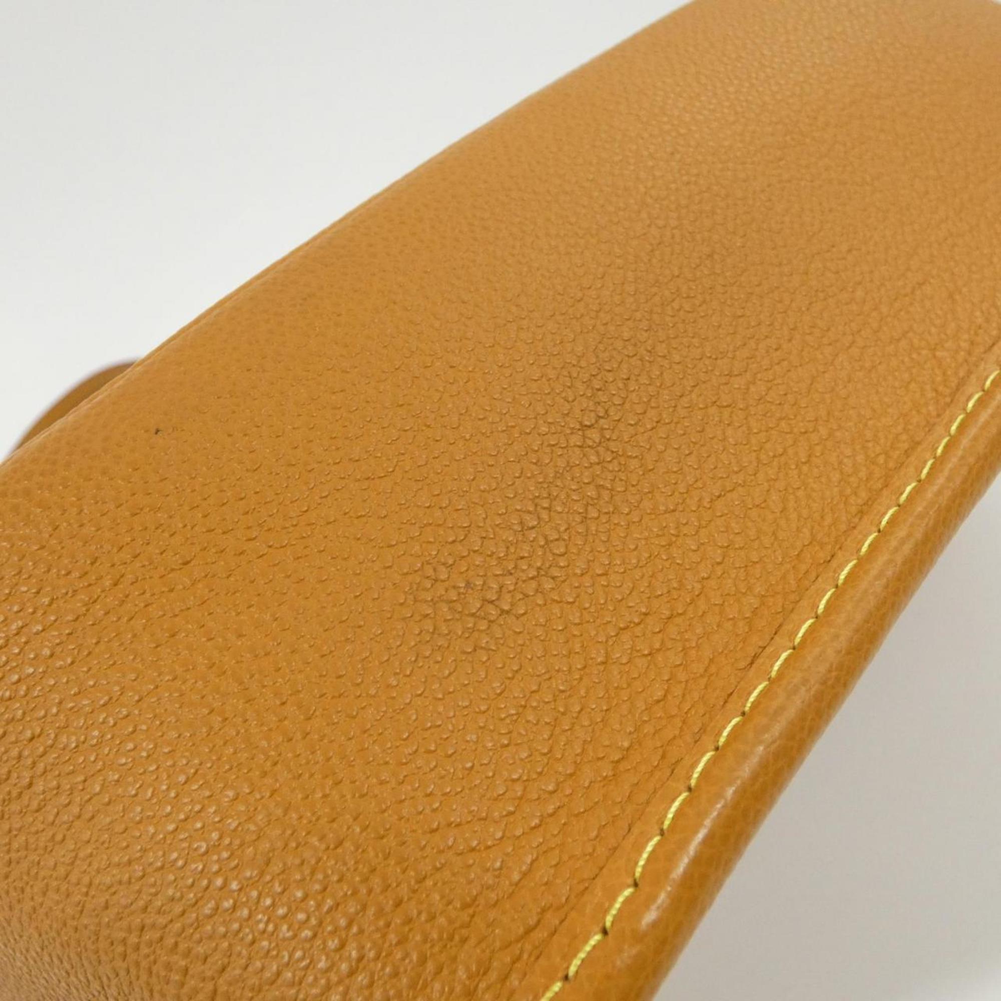 Louis Vuitton Gold Brown Gold Orange Leather Shoulder Bag (Pre-Owned)