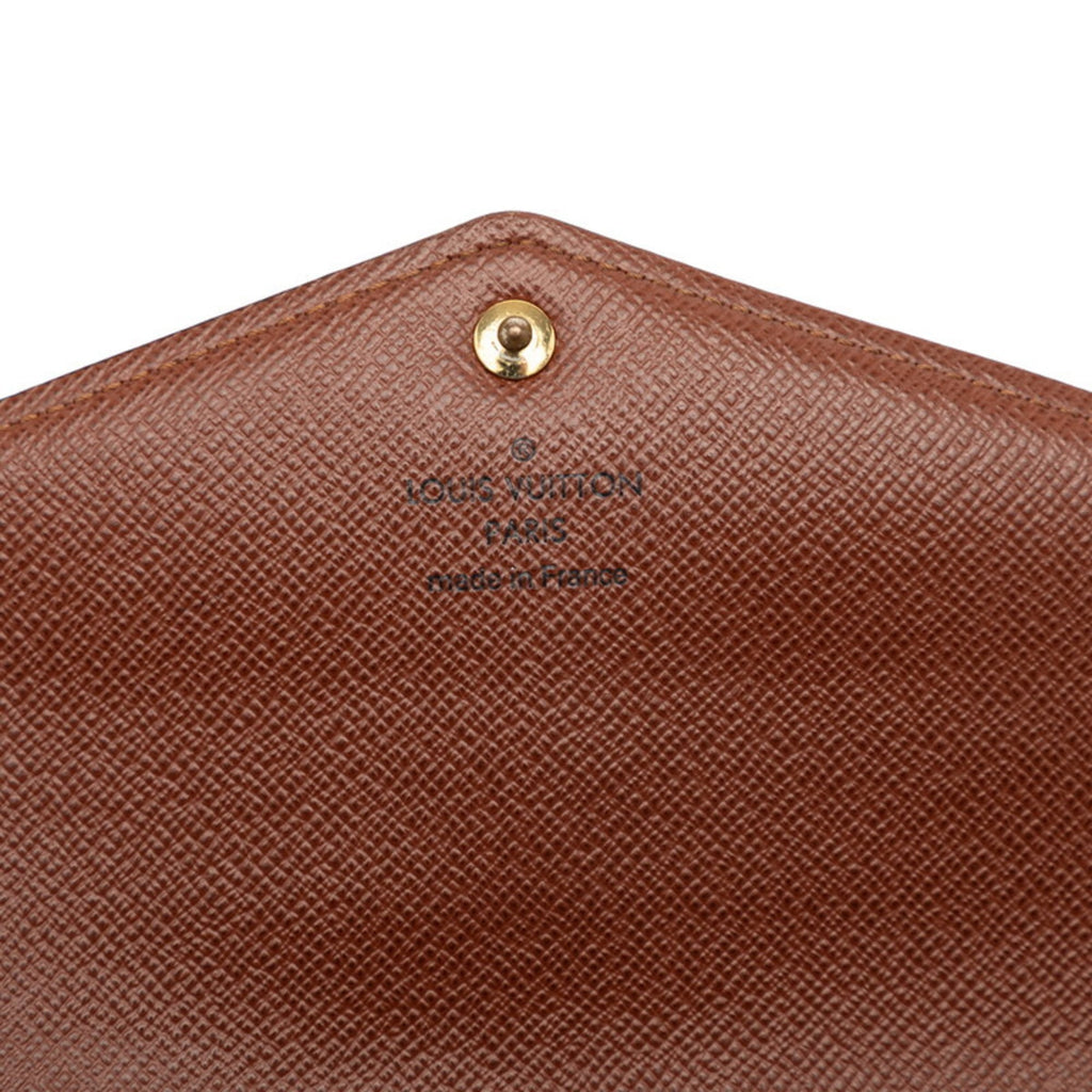 Louis Vuitton Brown Pvc Leather Long Wallet (Tri-Fold) (Pre-Owned)