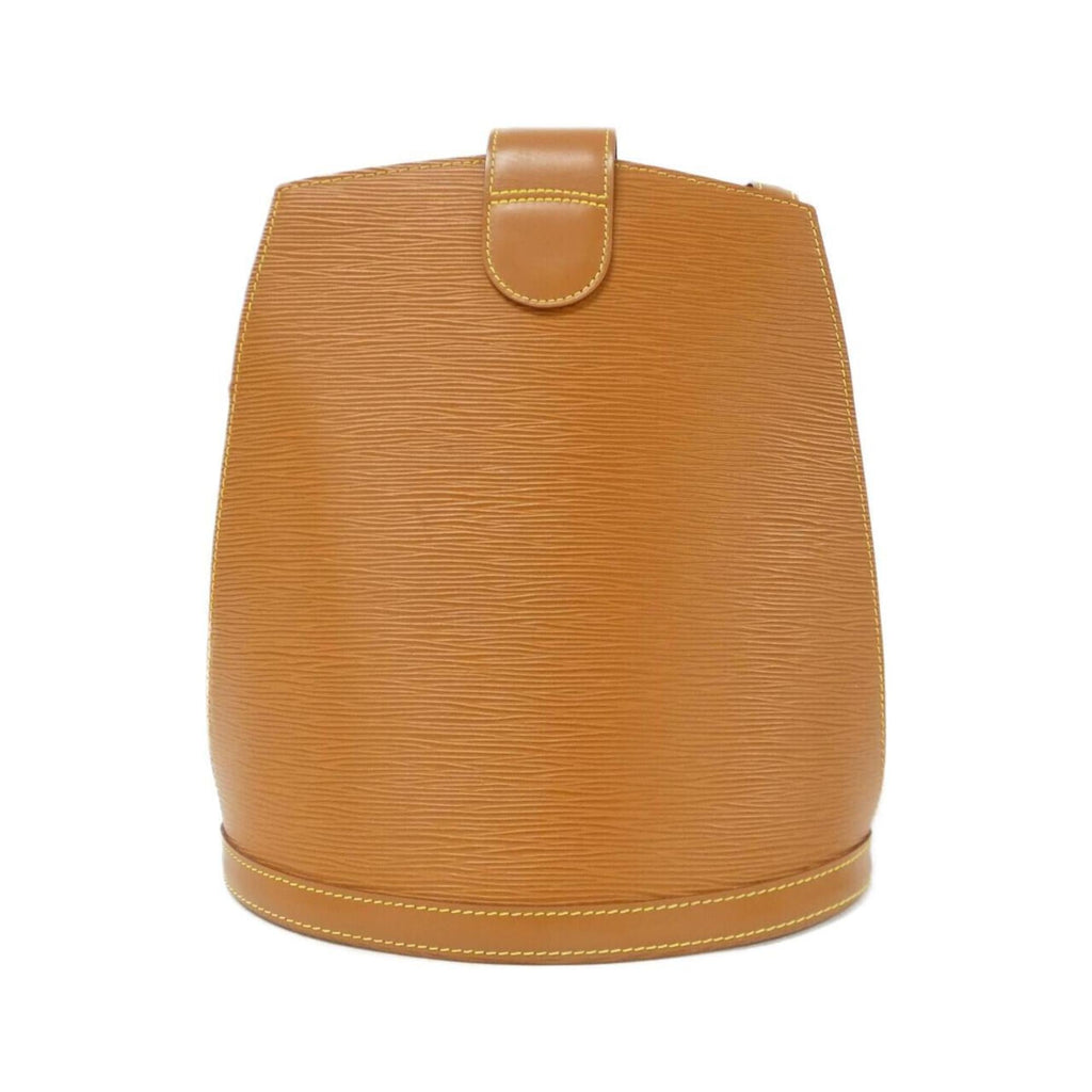 Louis Vuitton Gold Brown Leather Shoulder Bag (Pre-Owned)