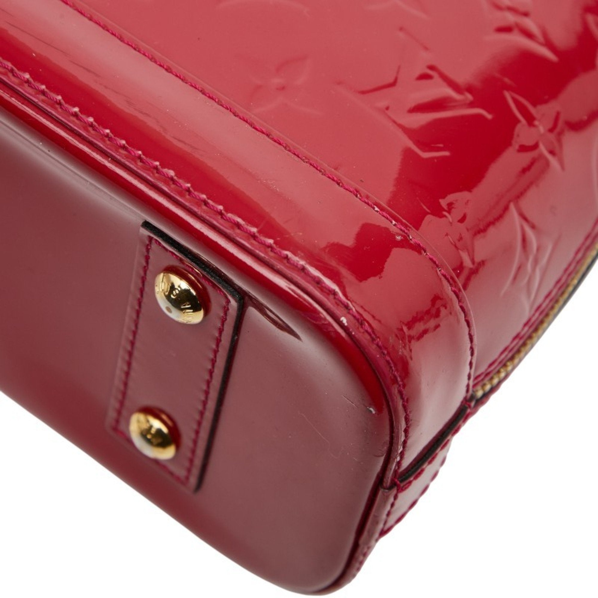 Louis Vuitton Pomme D'amour Red Color Patent Leather Handbag Shoulder Bag (Pre-Owned)