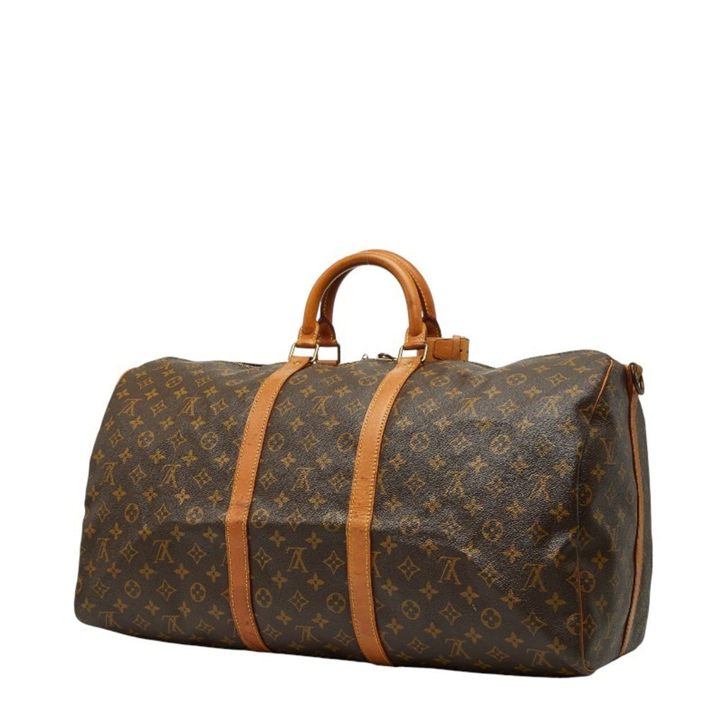 Louis Vuitton Monogram Brown Pvc Leather Boston Bag Shoulder Bag (Pre-Owned)