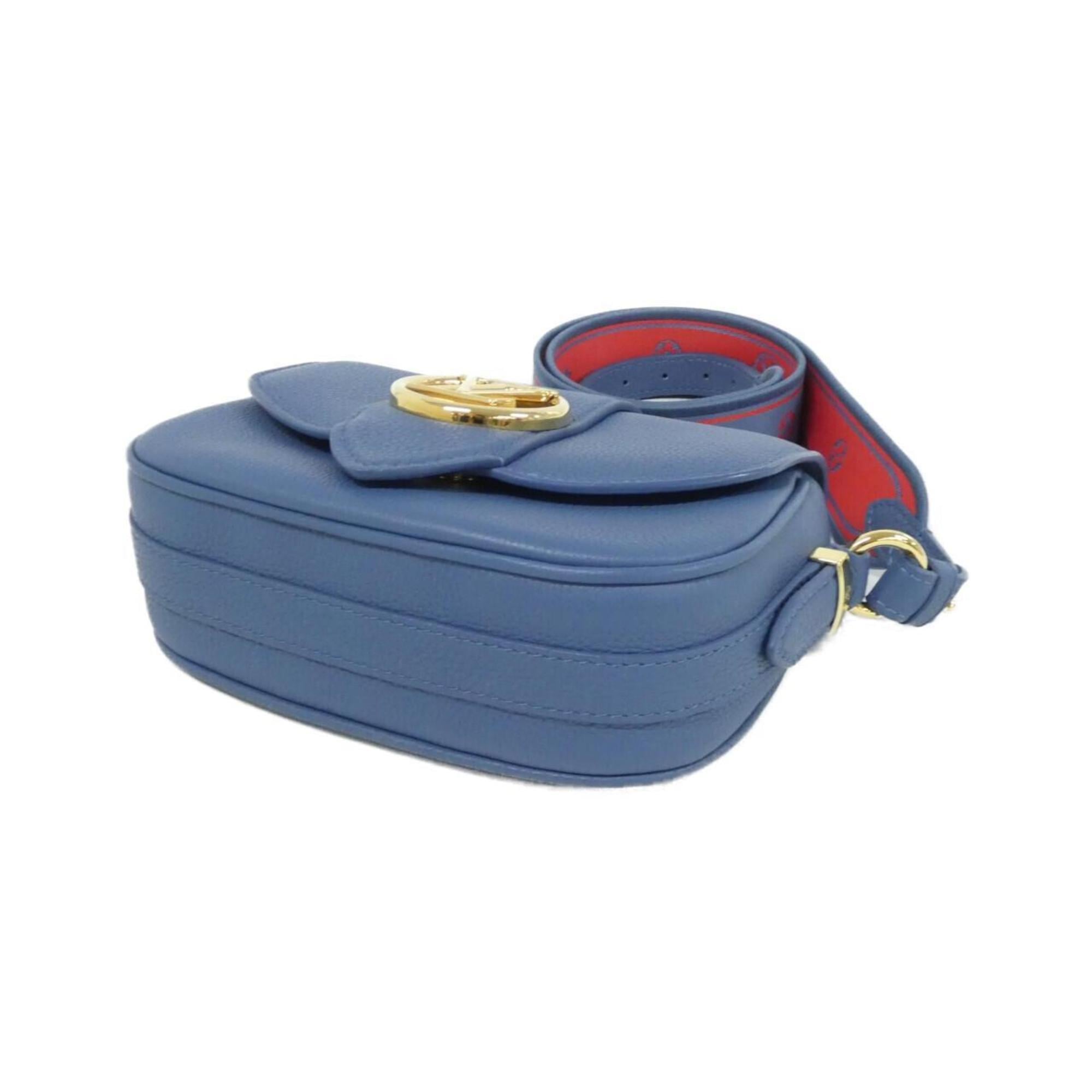 Louis Vuitton Blue Leather Shoulder Bag (Pre-Owned)