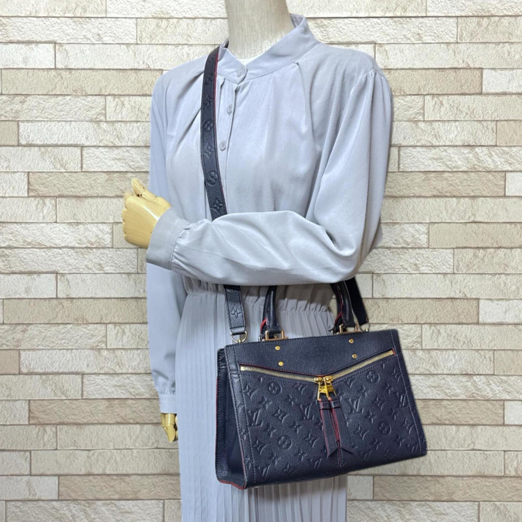 Louis Vuitton Marine Rouge Navy Monogram Empreinte Shoulder Bag (Pre-Owned)