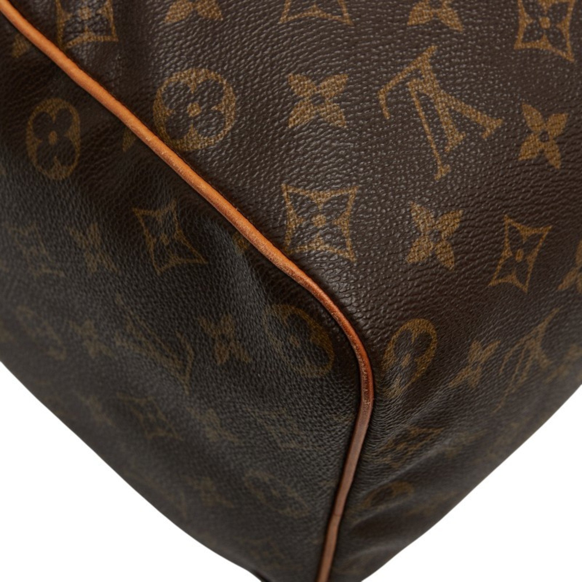 Louis Vuitton Brown Dark Brown Pvc Leather Boston Bag Handbag (Pre-Owned)