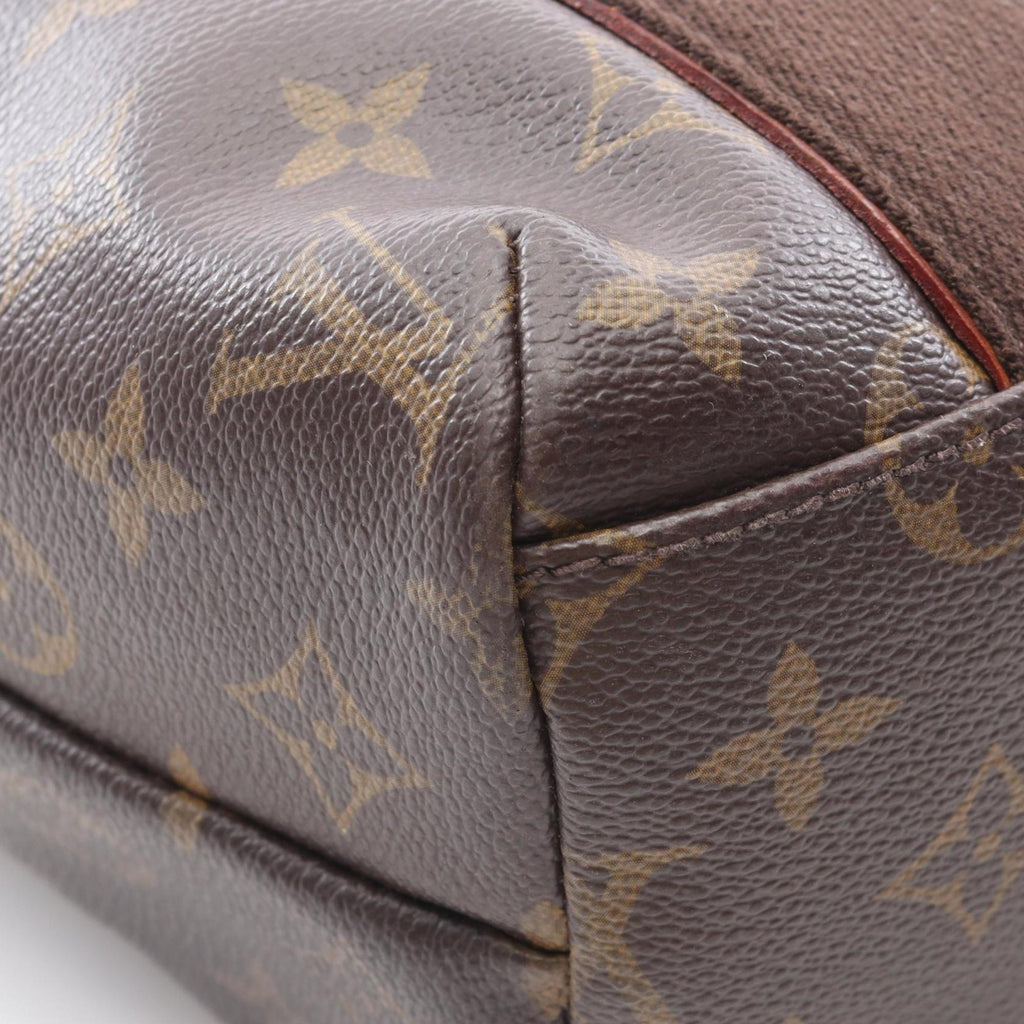 Louis Vuitton Brown Coated Canvas Leather Tote Bag (Pre-Owned)