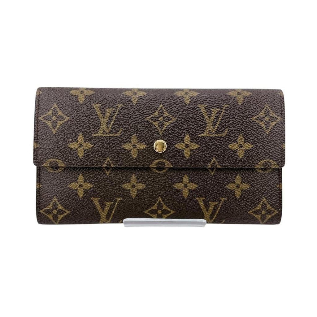 Louis Vuitton Brown Monogram Long Wallet (Tri-Fold) (Pre-Owned)