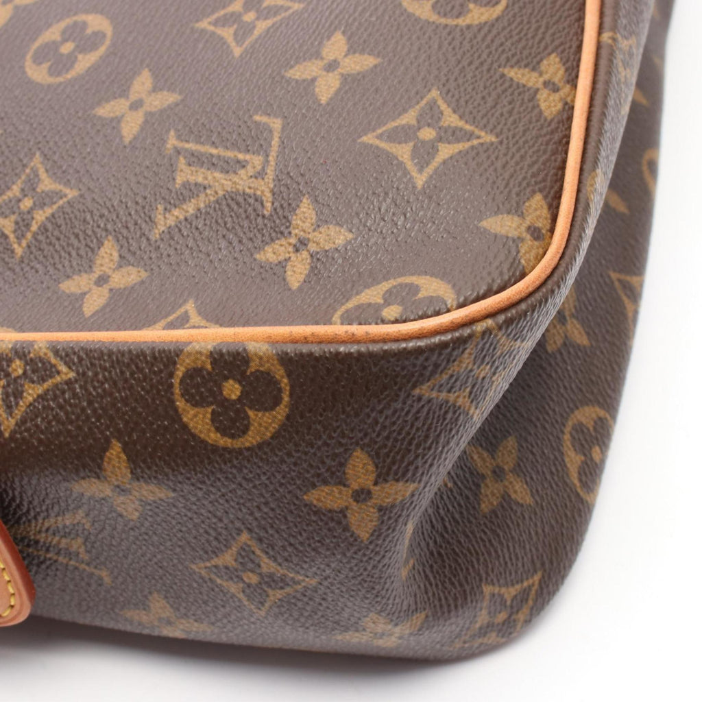 Louis Vuitton Monogram Brown Coated Canvas Leather Shoulder Bag (Pre-Owned)