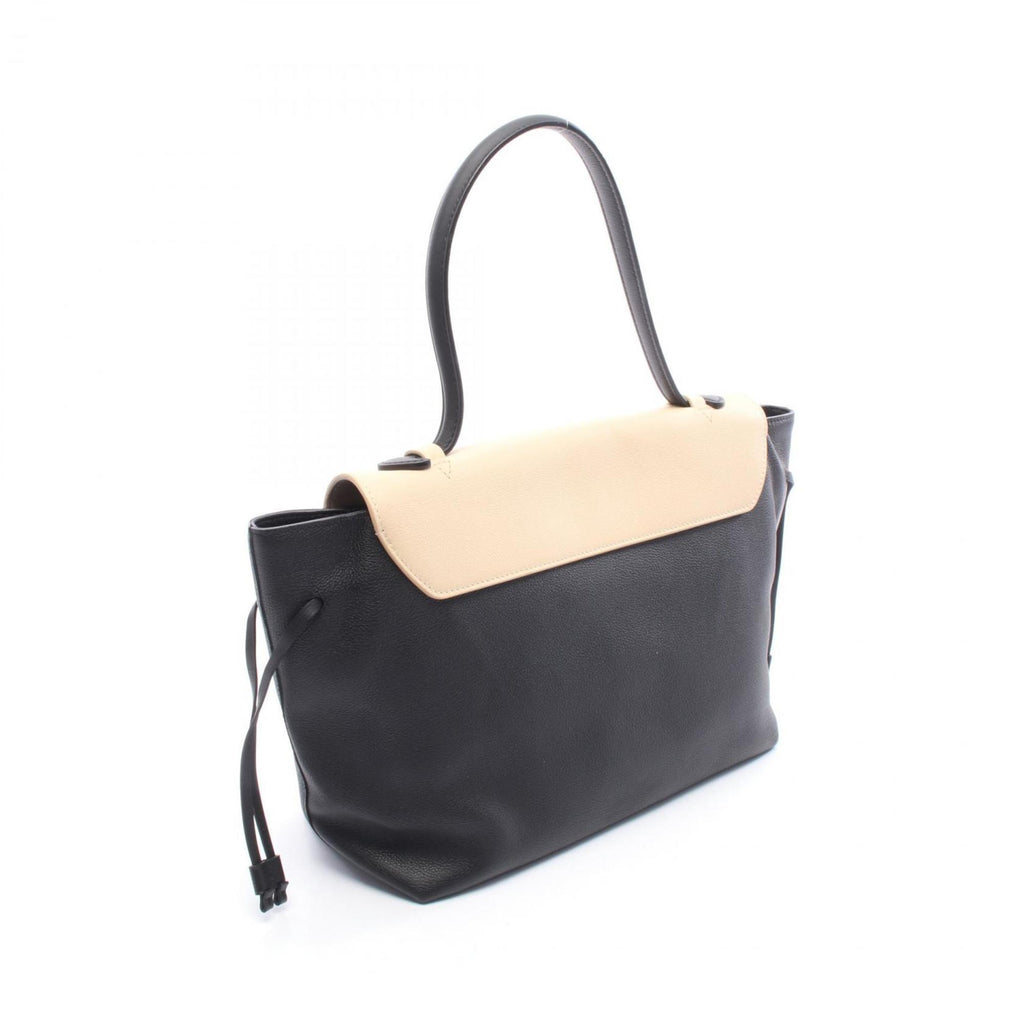 Louis Vuitton Black Ivory Leather Handbag (Pre-Owned)