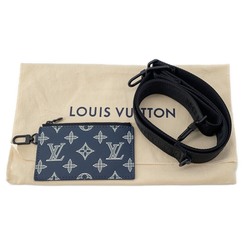 Louis Vuitton Navy White Monogram Shadow Shoulder Bag (Pre-Owned)