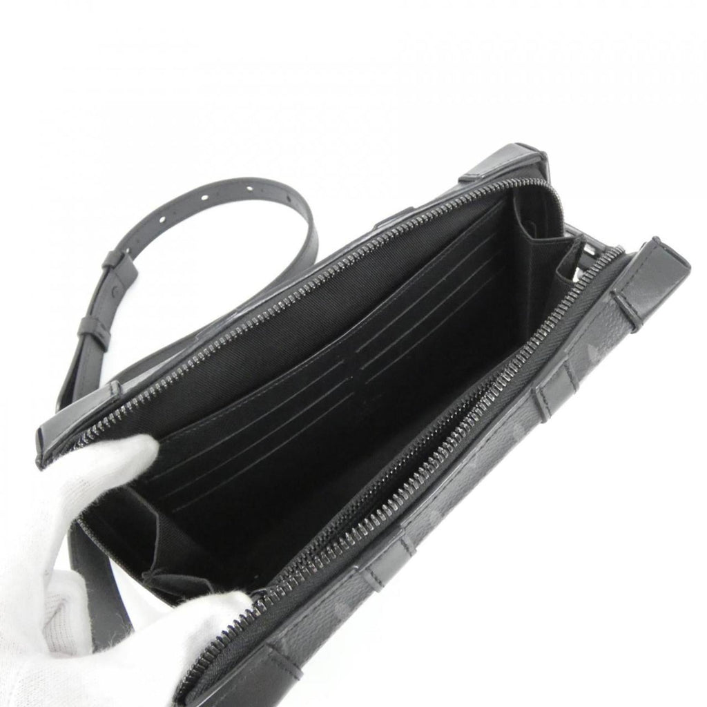 Louis Vuitton Black Coated Canvas Shoulder Bag (Pre-Owned)