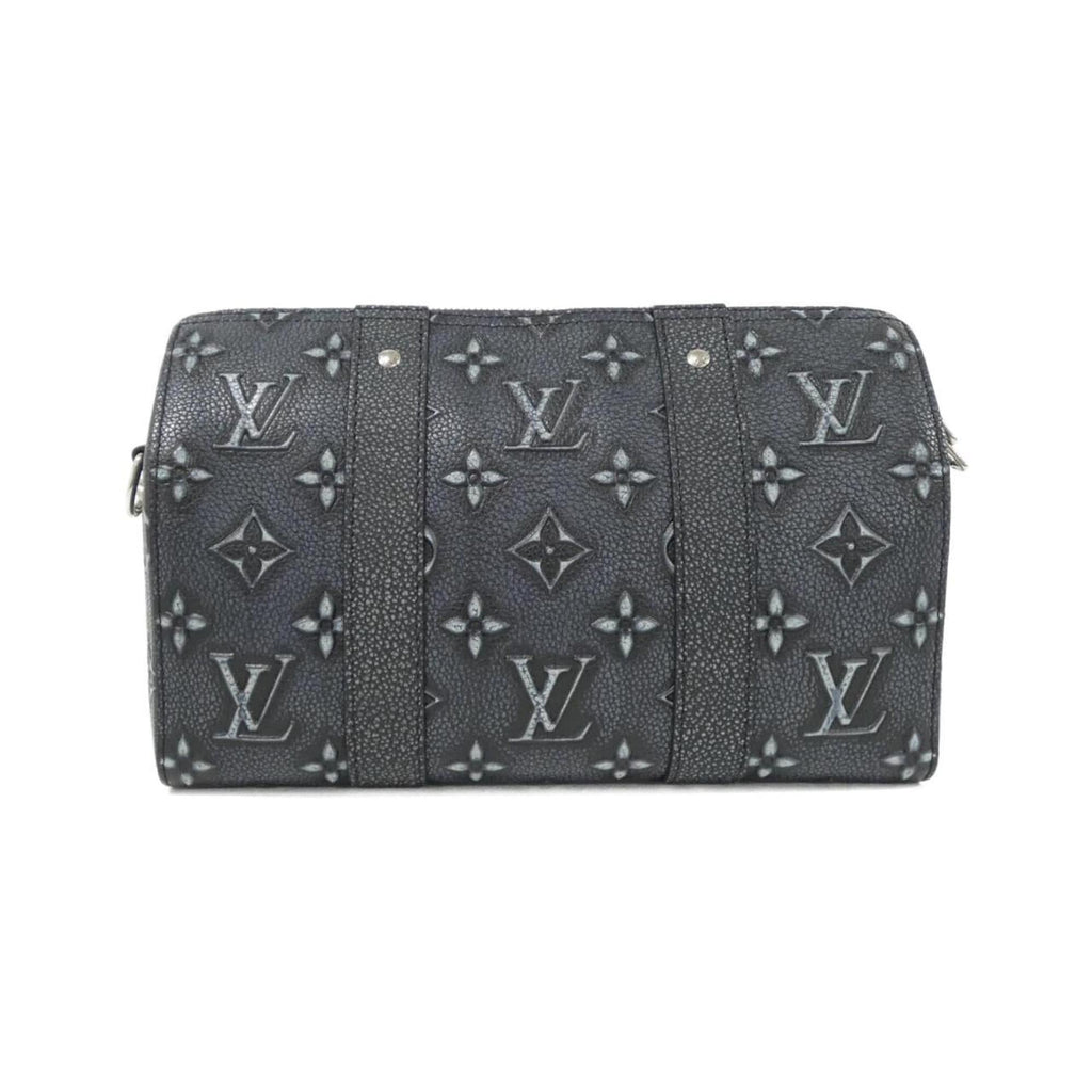Louis Vuitton Charcoal Dark Gray Leather Shoulder Bag (Pre-Owned)