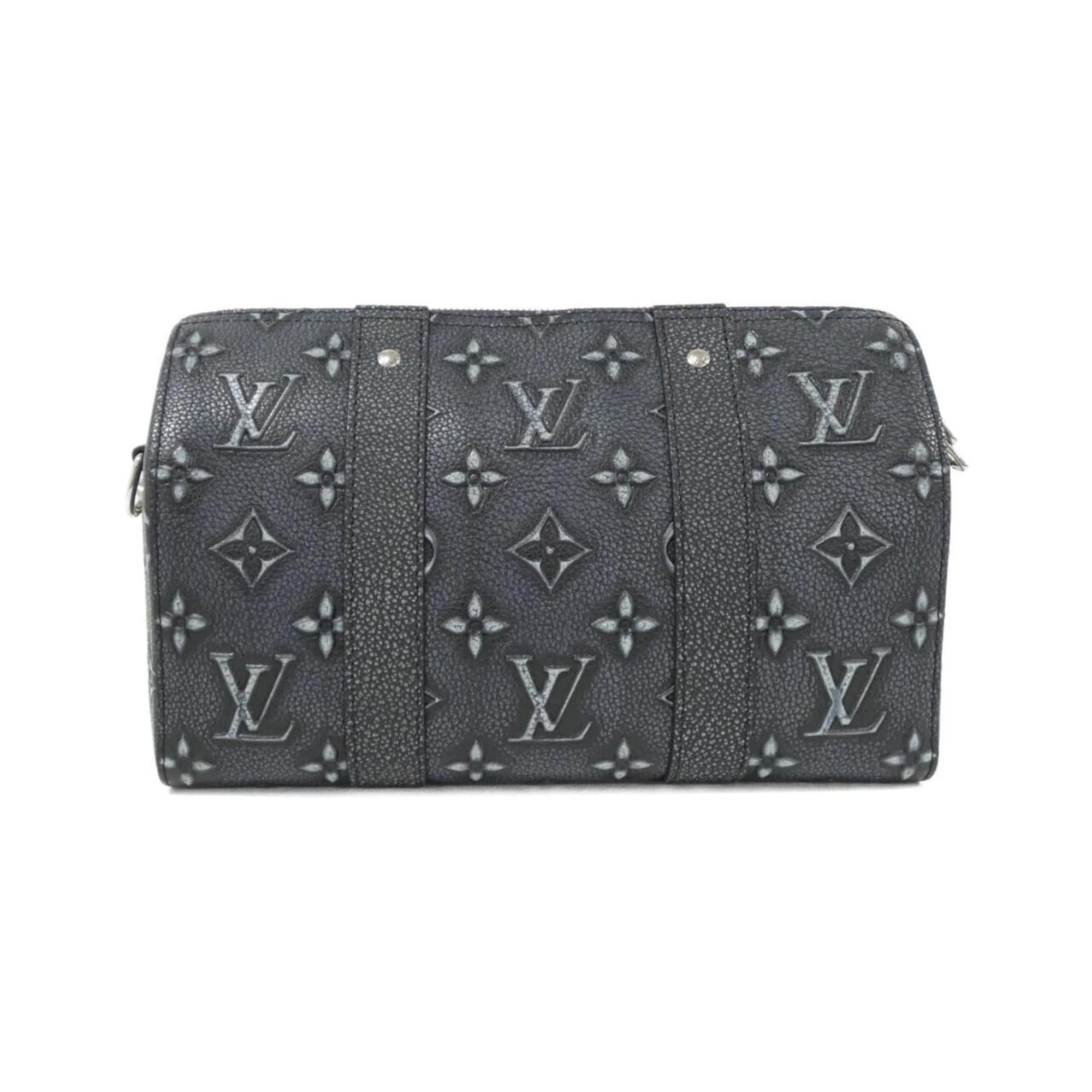 Louis Vuitton Charcoal Dark Gray Leather Shoulder Bag (Pre-Owned)