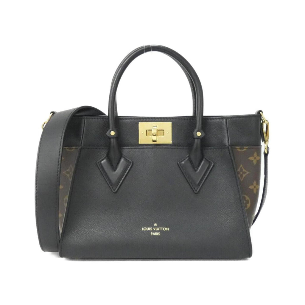 Louis Vuitton Black Coated Canvas Leather Handbag (Pre-Owned)