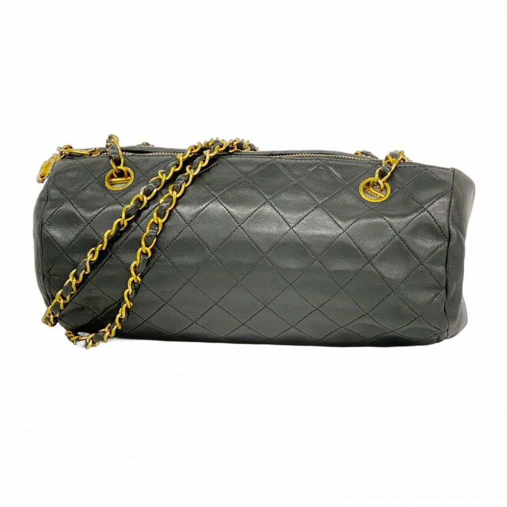 Vintage Front Pocket Shoulder Bag Quilted Lambskin Medium
