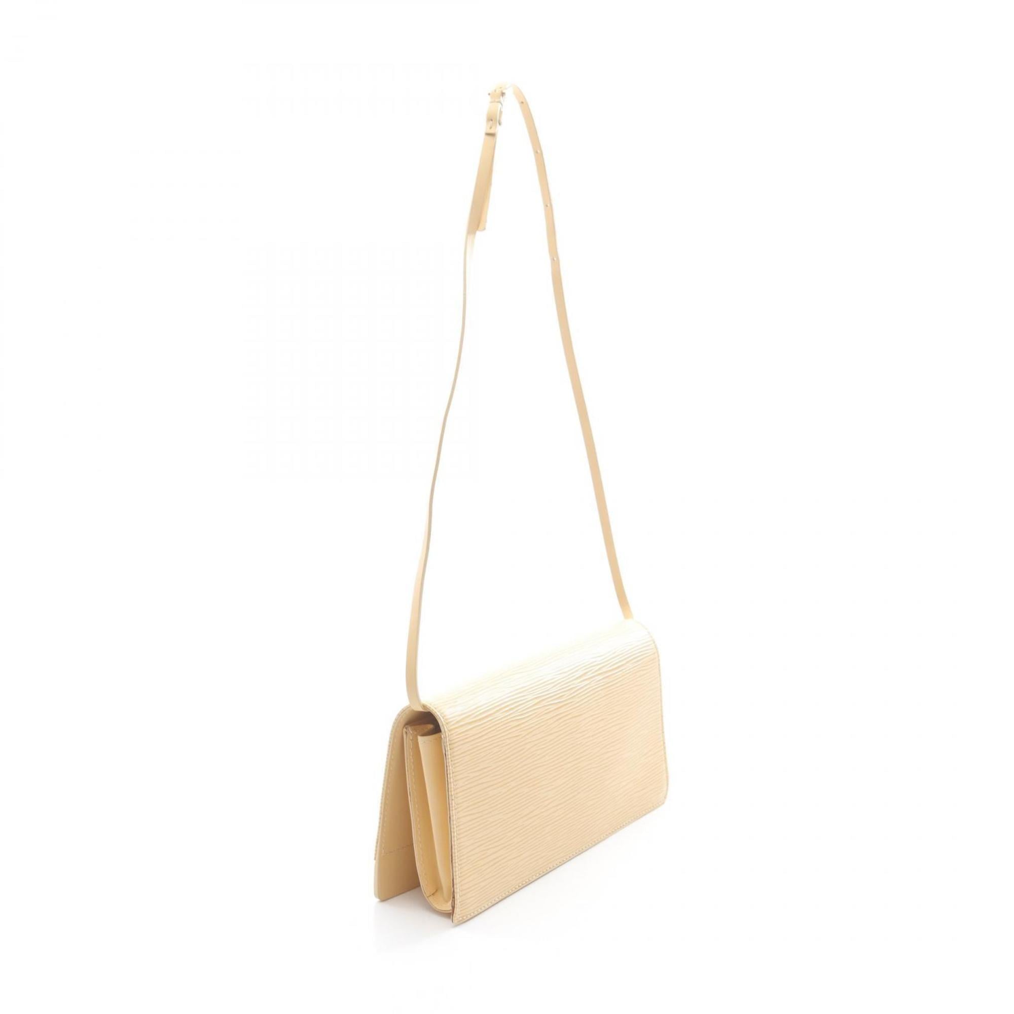 Louis Vuitton Ivory Leather Shoulder Bag (Pre-Owned)
