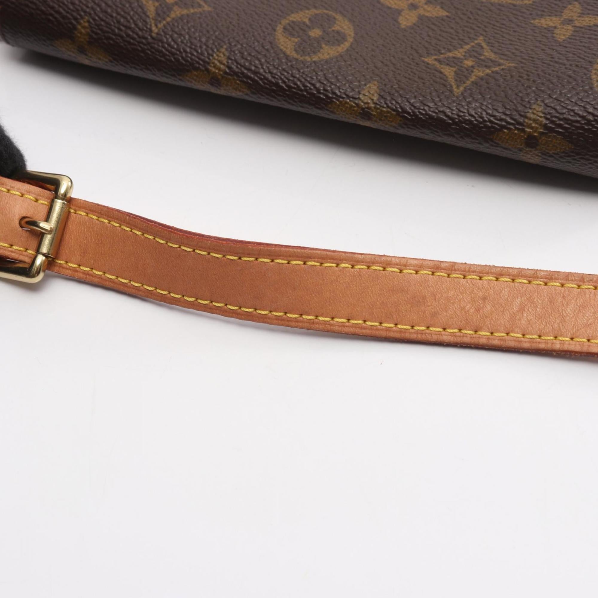 Louis Vuitton Brown Monogram Coated Canvas Leather Shoulder Bag (Pre-Owned)