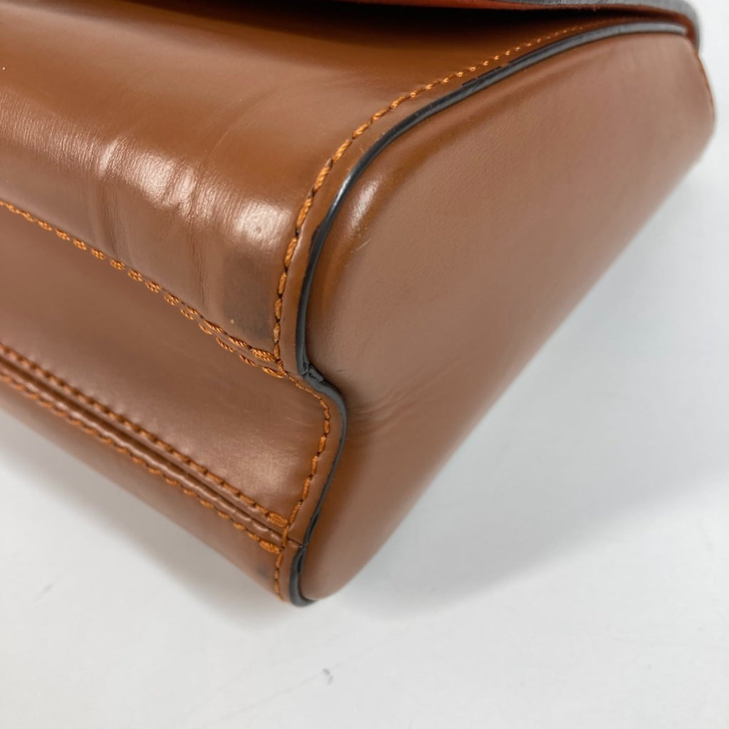 Louis Vuitton Brown Orange Monogram Leather Shoulder Bag (Pre-Owned)
