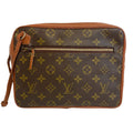 Louis Vuitton Brown Monogram Leather Clutch Bag (Pre-Owned)