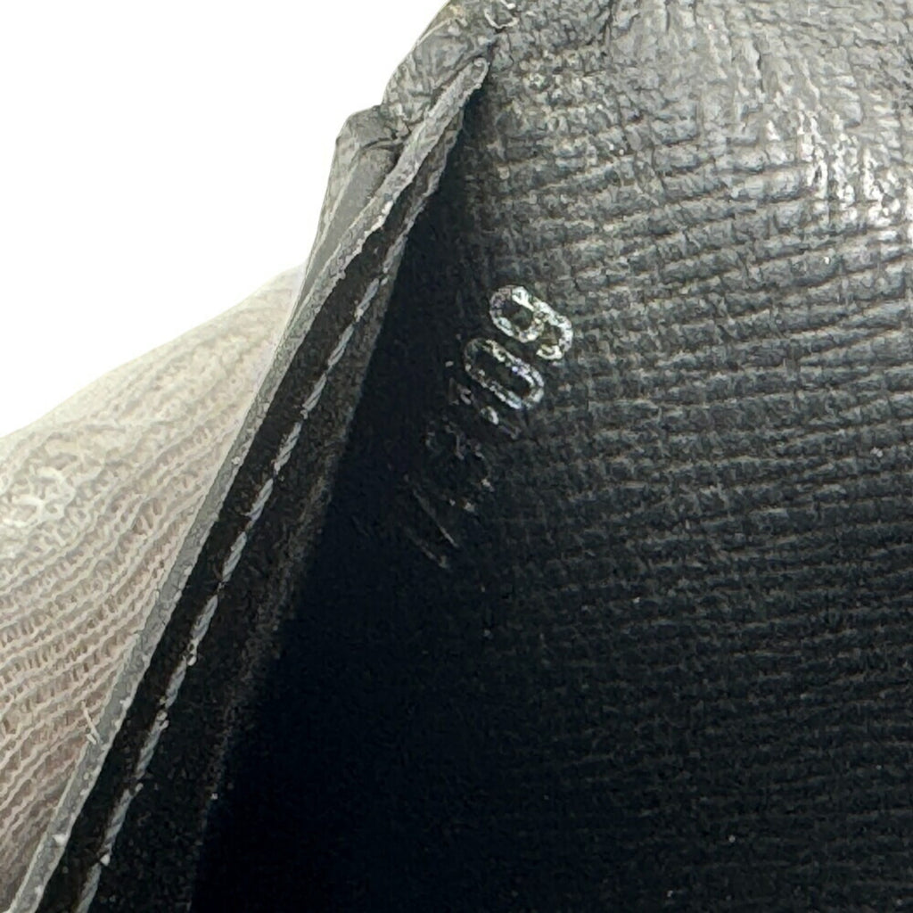 Louis Vuitton Black Leather Long Wallet (Bi-Fold) (Pre-Owned)
