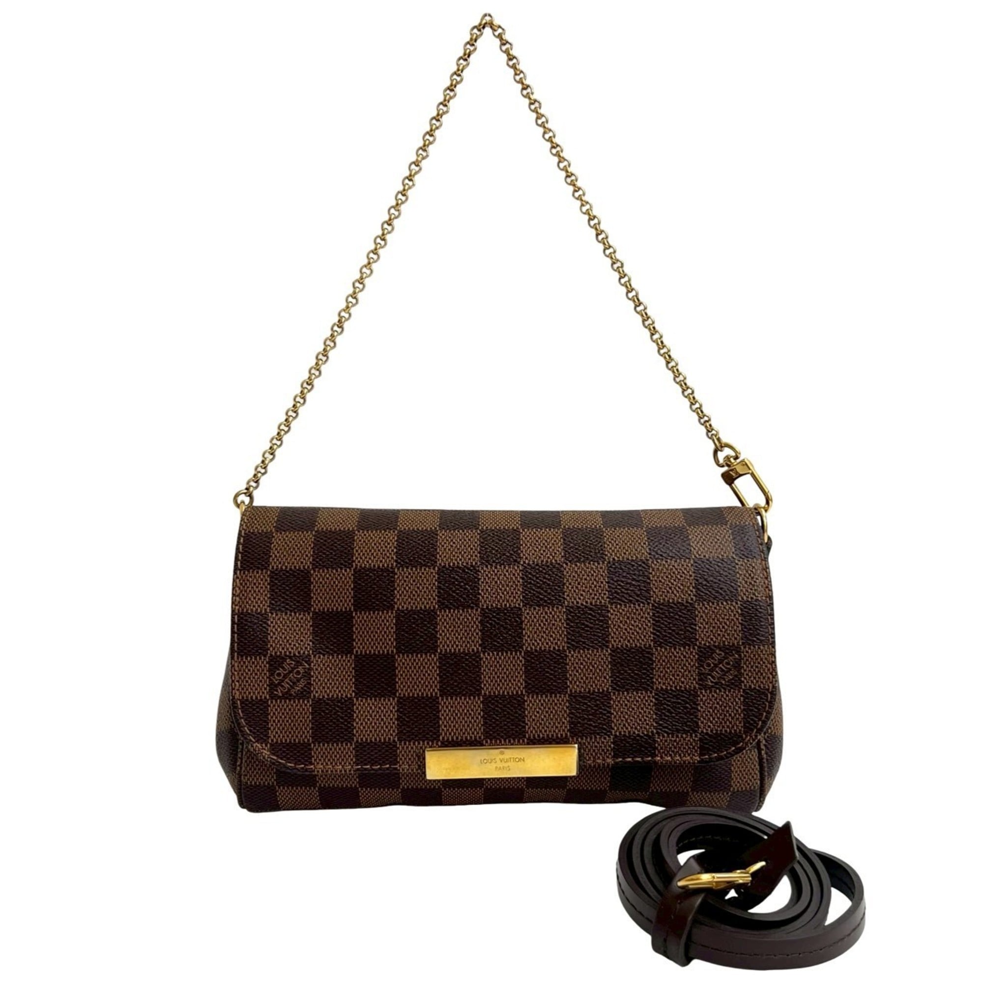 Louis Vuitton Brown Leather Pvc Pochette Shoulder Bag (Pre-Owned)