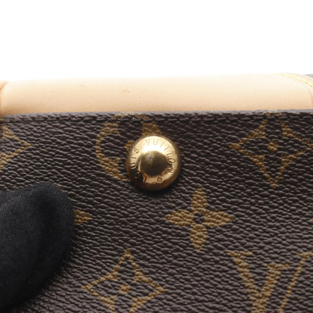 Louis Vuitton Brown Coated Canvas Leather Shoulder Bag (Pre-Owned)