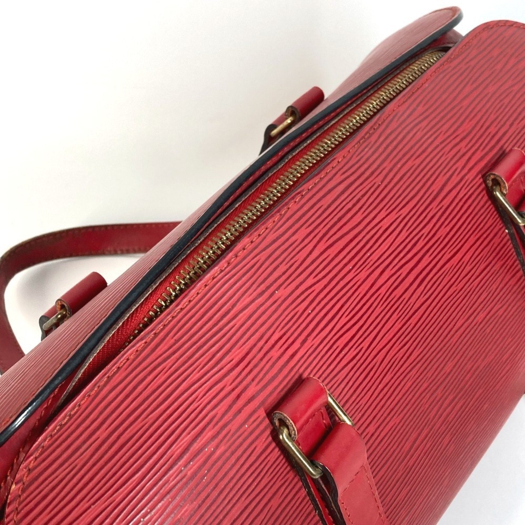 Louis Vuitton Castilian Red Red Color Epi Leather Handbag Shoulder Bag (Pre-Owned)