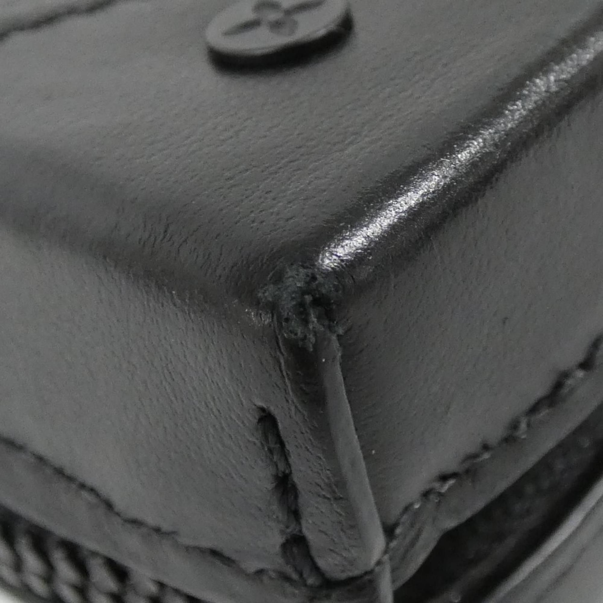 Louis Vuitton Black Coated Canvas Shoulder Bag (Pre-Owned)