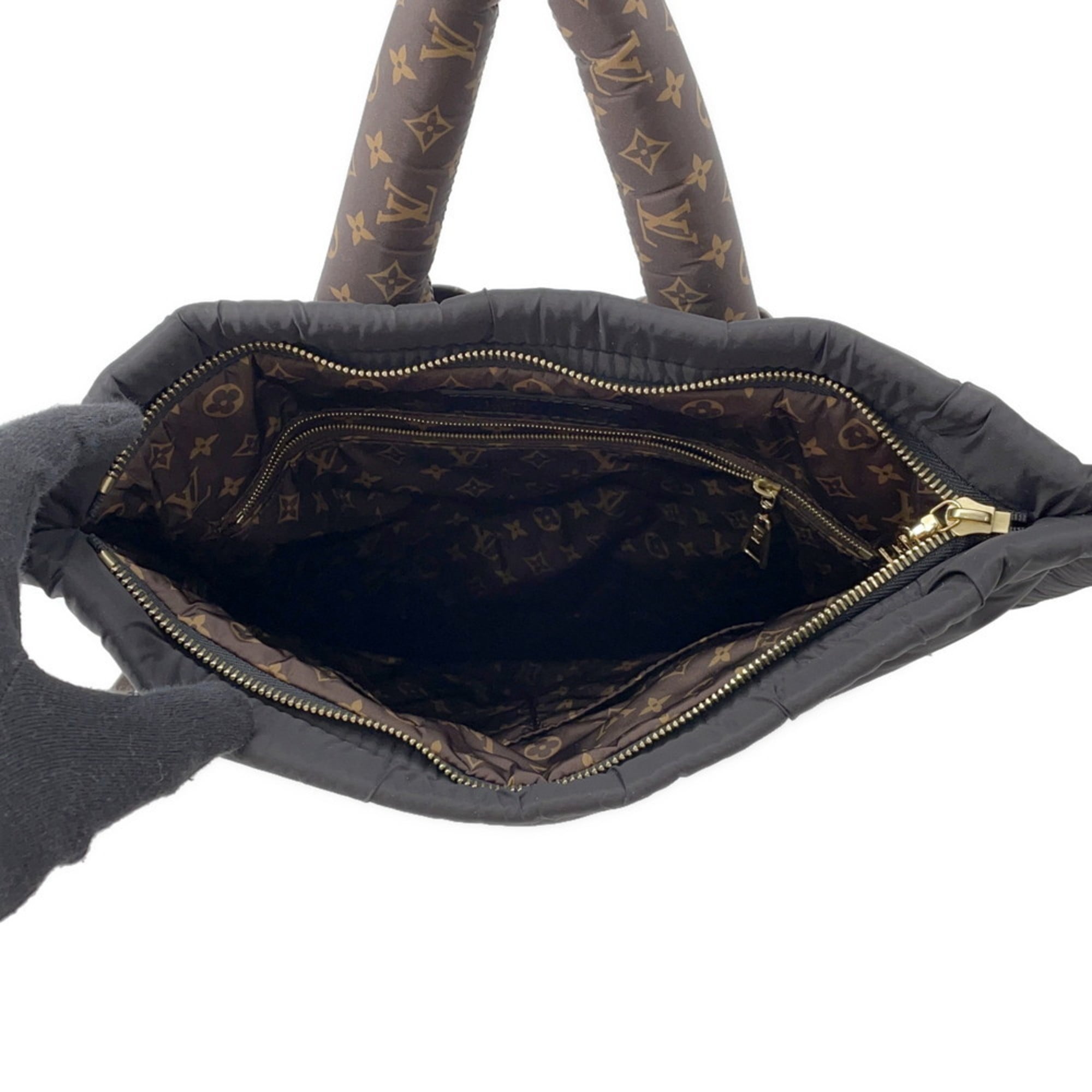 Louis Vuitton Noir Nylon Monogram Backpack (Pre-Owned)