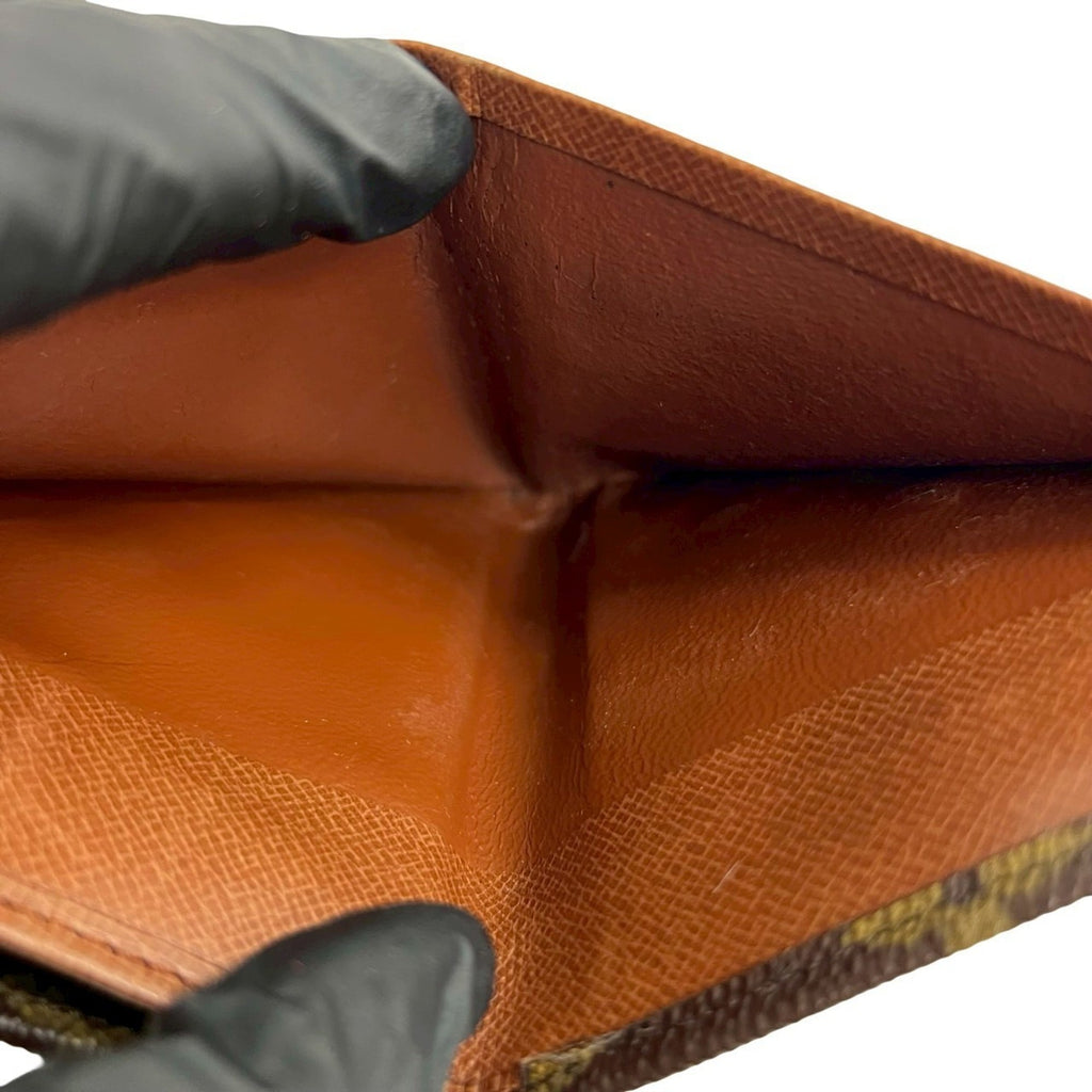 Louis Vuitton Brown Leather Pvc Wallet (Tri-Fold) (Pre-Owned)