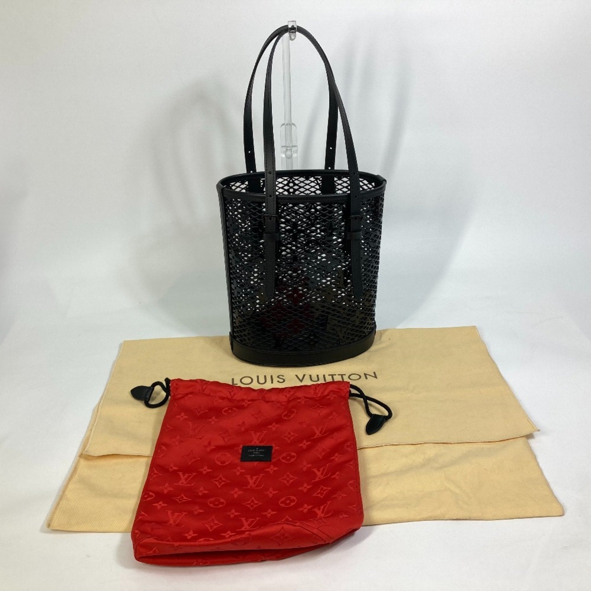 Louis Vuitton Black Noir Monogram Plastic Shoulder Bag (Pre-Owned)