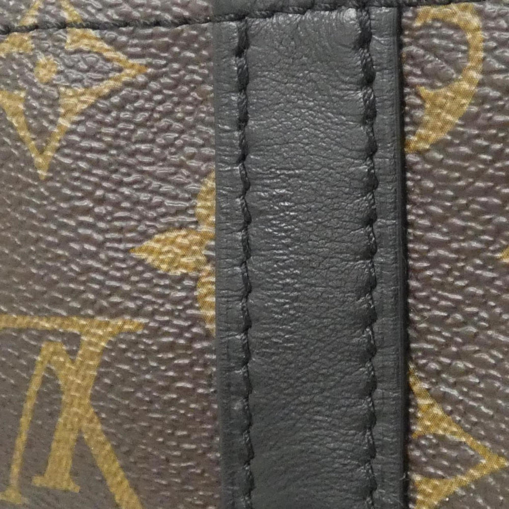 Louis Vuitton Black Brown Coated Canvas Shoulder Bag (Pre-Owned)