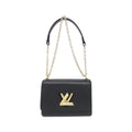 Louis Vuitton Black Leather Shoulder Bag (Pre-Owned)
