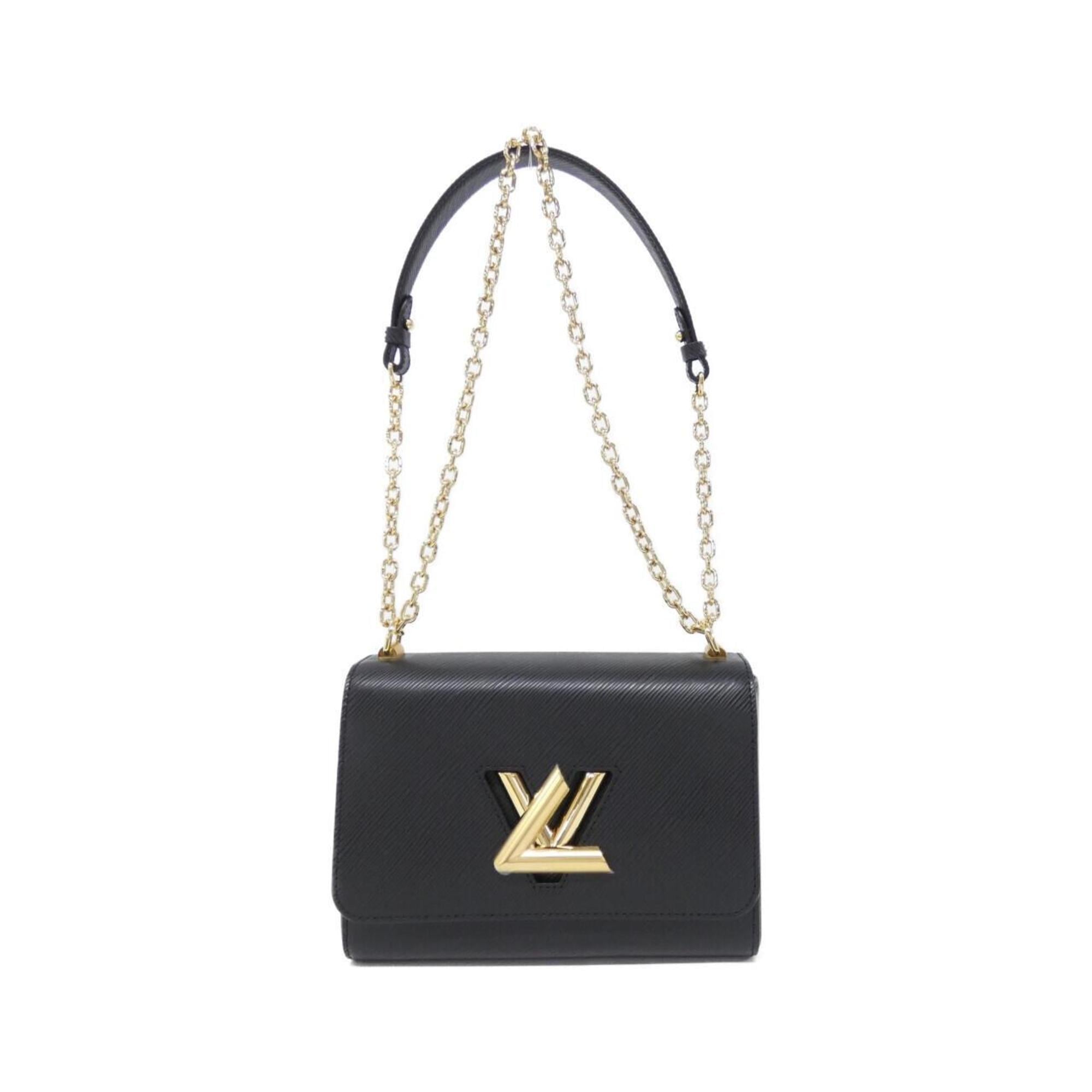 Louis Vuitton Black Leather Shoulder Bag (Pre-Owned)