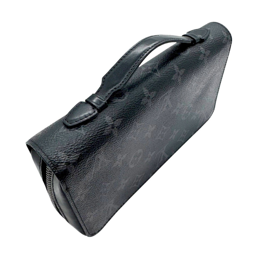 Louis Vuitton Black Gray Monogram Eclipse Monogram Eclipse Long Wallet (Bi-Fold) (Pre-Owned)